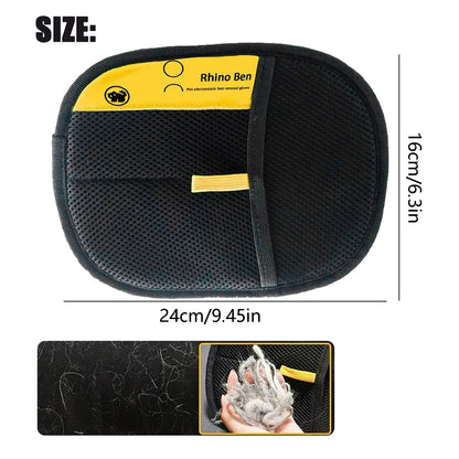 Pet Hair Removal Glove, Pet Hair Remover, Washable Reusable Double Sided Static Pet Hair Removal Glove for Couch, Furniture, Carpet, Car Seat